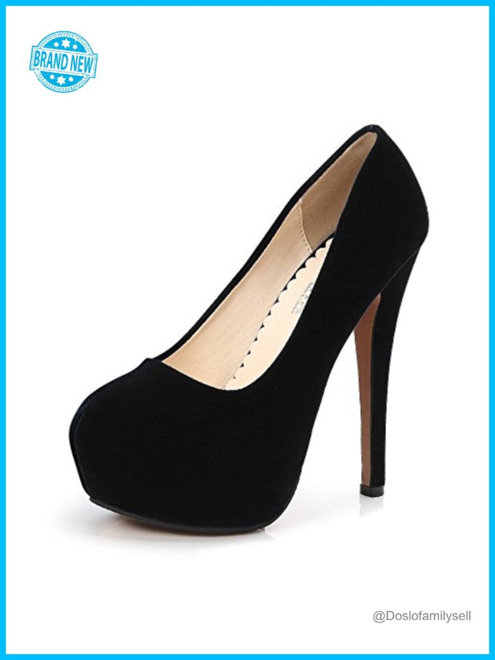 Platform Stiletto Heels Round Toe Slip On Party Wedding Dress Pumps